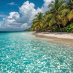 Beach with blue water